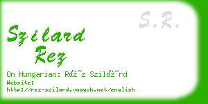 szilard rez business card